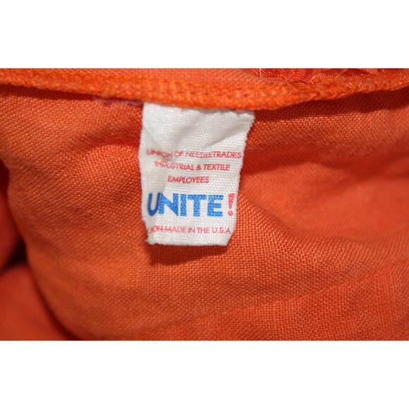 Vintage Ralph Lauren Linen Pants Women Size 12 Orange USA Union Classic Preppy - Picture 7 of 7